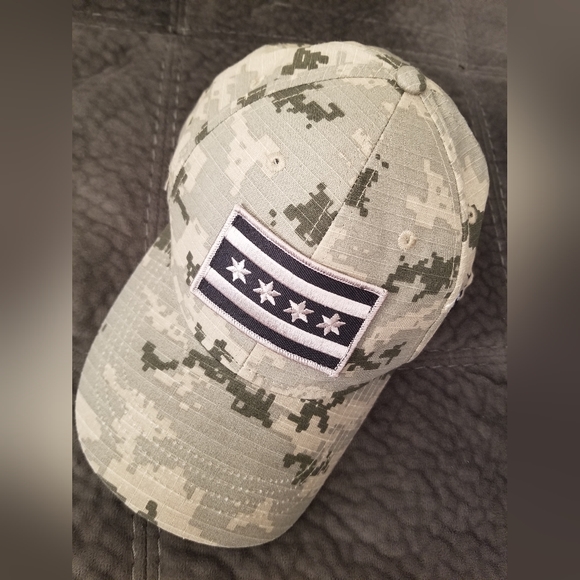 KC Accessories Chicago Flag Patch Hat Grey Camouflage Chicago